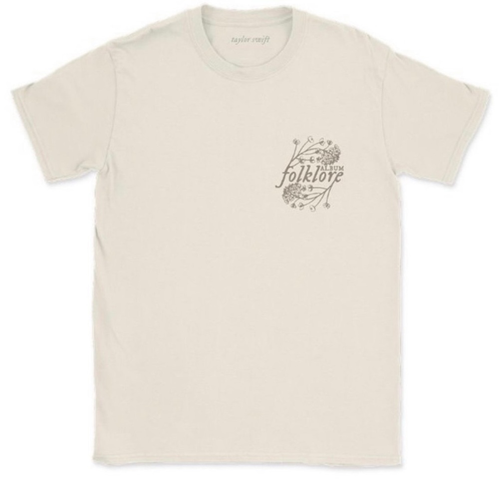 Taylor Swift Folklore Album RARE beige T shirt